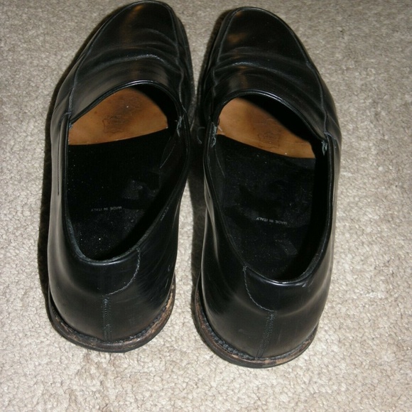 Prada Black Calf Leather Rubber Soled Driving Loafers Size 13 - Picture 6 of 10